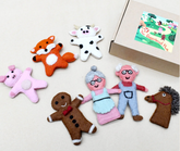 Gingerbread Man (Felt Finger Puppet Set)